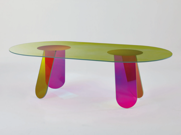 SHIMMER - Oval crystal table by Glas Italia - view 2